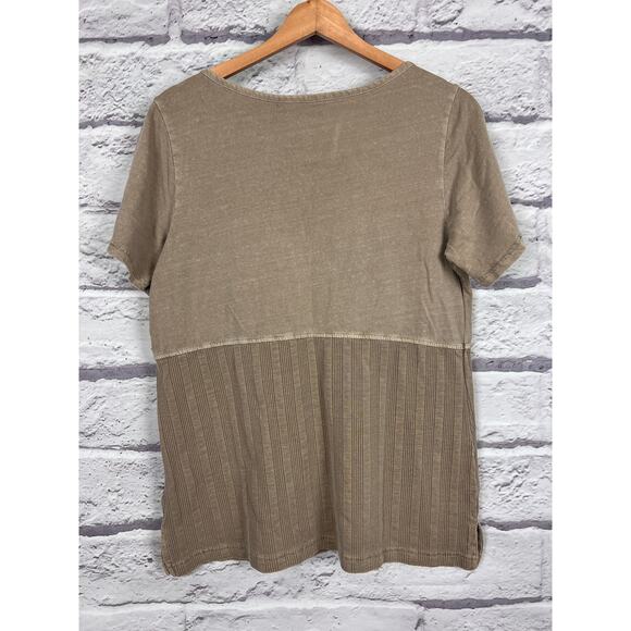 Soft Surroundings Womens S Coastal Grandma Boho Minimalist Mixed Media Tunic Top - Picture 4 of 11